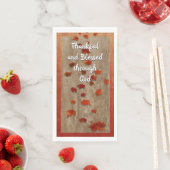 Serviette En Papier Chute du Motif Vintage Feuille (En situation)