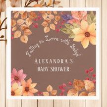 Chute en amour Baby shower d'automne fleuri