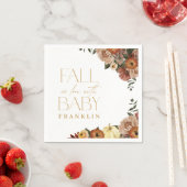 Serviette En Papier Chute En Amour Chute Baby shower Floral (En situation)