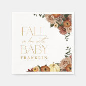 Serviette En Papier Chute En Amour Chute Baby shower Floral (Devant)