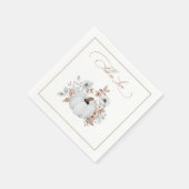 Serviette En Papier Chute en amour Citrouille blanc (Coin)