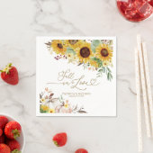 Serviette En Papier Chute en amour Citrouille de tournesol Mariage (En situation)