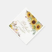 Serviette En Papier Chute en amour Citrouille de tournesol Mariage (Coin)