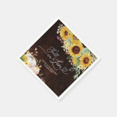 Serviette En Papier Chute en amour Citrouille de tournesol Mariage (Coin)