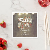 Serviette En Papier Chute en amour Mariage rustique (En situation)