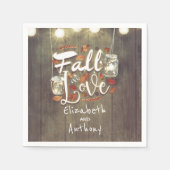 Serviette En Papier Chute en amour Mariage rustique (Devant)