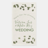 Serviette En Papier Chute Feuille Automne Végétation Merci (Devant)