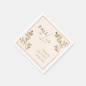 Serviette En Papier Chute neutre dans l'amour Chute Wedding shower du  (Coin)