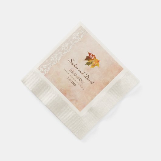 Serviette En Papier Chute romantique en amour Mariage (Coin)