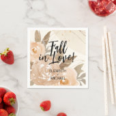 Serviette En Papier Chute rustique dans Love Peach Flowers (En situation)