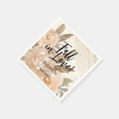 Serviette En Papier Chute rustique dans Love Peach Flowers (Coin)