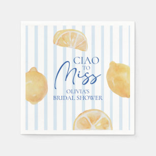 Serviette En Papier Ciao à Miss Lemon Enterrement de Vie de Jeune Fill