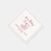 Serviette En Papier Ciao Baby ! Baby shower de pâtes italiennes à la m (Coin)