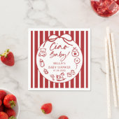 Serviette En Papier Ciao Baby Ciao Baby shower italien serviettes (En situation)