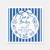 Serviette En Papier Ciao Baby Ciao Baby shower italien serviettes (Devant)