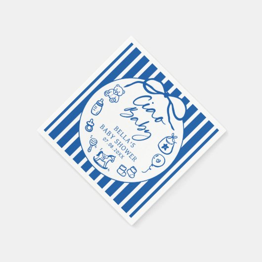Serviette En Papier Ciao Baby Ciao Baby shower italien serviettes (Coin)