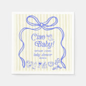Serviette En Papier Ciao Baby Fête de Naissance aux Citrons Italiens (Devant)