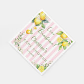 Serviette En Papier Ciao Bambina Baby Shower Pink Citrus Lemon (Coin)