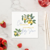 Serviette En Papier Ciao Bambino baby shower grec au citron (En situation)