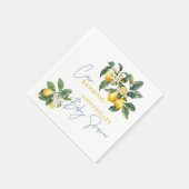 Serviette En Papier Ciao Bambino baby shower grec au citron (Coin)
