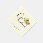 Serviette En Papier Ciao Bambino Lemon Baby shower d'été italien (Coin)