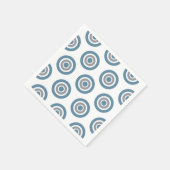 Serviette En Papier Cible Motif Bleu Gris Blanc Cocktail Napkins (Coin)