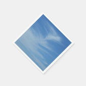Serviette En Papier Ciel bleu avec nuages blancs Abstrait Nature Photo (Coin)