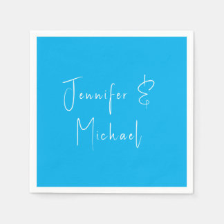 Serviette En Papier Ciel bleu classique mariage