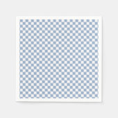 Serviette En Papier Ciel Bleu Et Blanc En vichy À damiers (Devant)