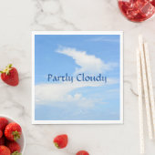 Serviette En Papier Ciel bleu et nuage blanc (En situation)