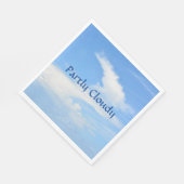 Serviette En Papier Ciel bleu et nuage blanc (Coin)