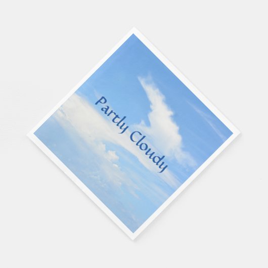 Serviette En Papier Ciel bleu et nuage blanc (Coin)