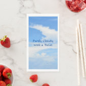 Serviette En Papier Ciel bleu et nuage blanc (En situation)