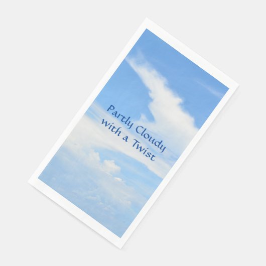 Serviette En Papier Ciel bleu et nuage blanc (Coin)