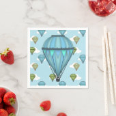 Serviette En Papier Ciel bleu et nuages Chaud Air Ballotte Papier serv (En situation)