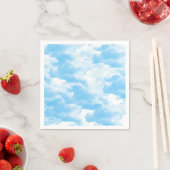 Serviette En Papier Ciel bleu nuages (En situation)