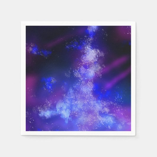 Serviette En Papier Ciel bleu nuit Sapphire Napkin (Devant)