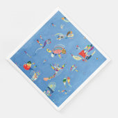 Serviette En Papier Ciel bleu par Wassily Kandinsky (Coin)