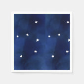 Serviette En Papier Ciel étoilé bleu minuit (Devant)