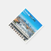 Serviette En Papier Ciel Milan en Italie (Coin)