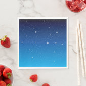 Serviette En Papier Ciel nocturne étoilé bleu profond (En situation)