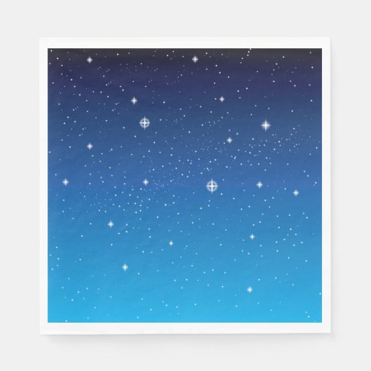 Serviette En Papier Ciel nocturne étoilé bleu profond (Devant)