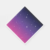 Serviette En Papier Ciel nocturne étoilé violet foncé (Coin)