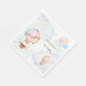 Serviette En Papier Ciel nuageux montgolfière anniversaire de enfant (Coin)