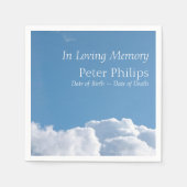 Serviette En Papier Ciel paisible et nuages Papier funéraire serviette (Devant)