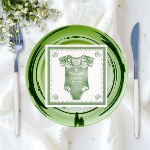 Serviette En Papier Cielito Lindo baby shower de carrosserie vert saug