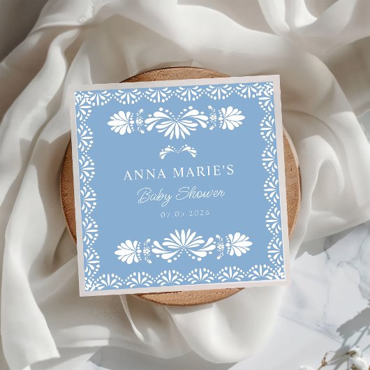 Serviette En Papier Cielito Lindo baby shower mexicain bleu Napkin
