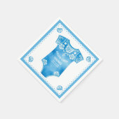 Serviette En Papier Cielito Lindo carrosserie bleu garçon baby shower (Coin)