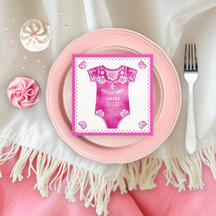 Serviette En Papier Cielito Lindo carrosserie rose fille baby shower