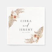 Serviette En Papier CIERA Bohemian Terracotta Pampas Mariage (Devant)